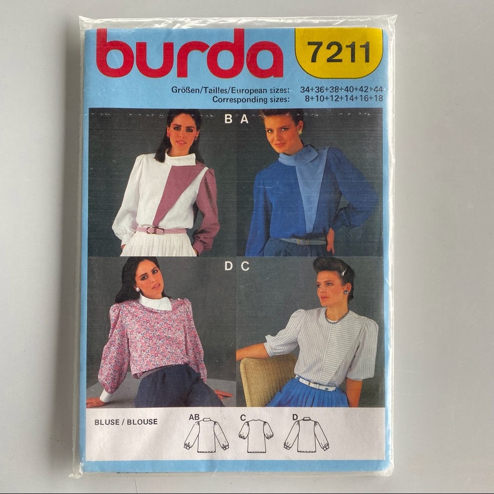 🧵2 for 22$🧵BURDA Sewing Pattern 7211